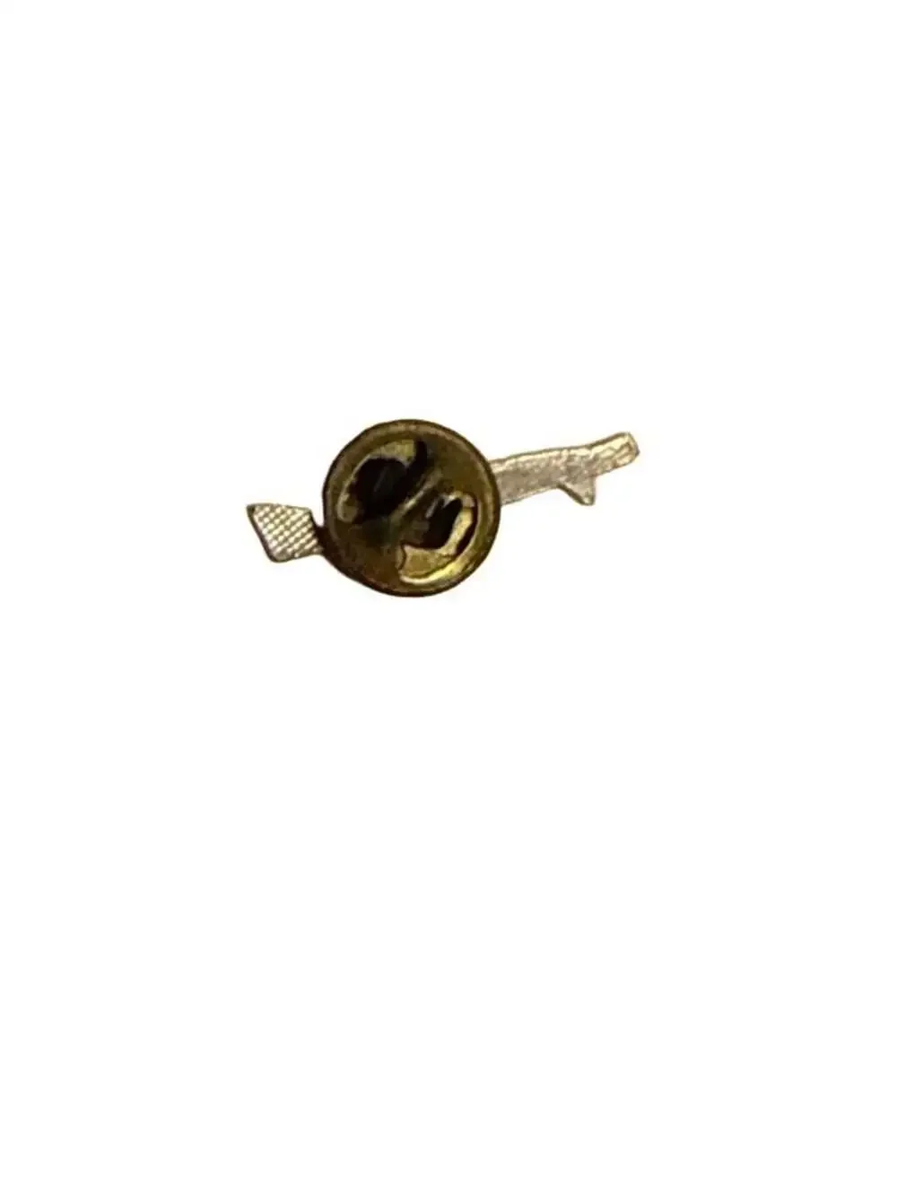 Unbranded Rifle Assault Weapon Lapel Pin Gold Tone Metal 1 Inch